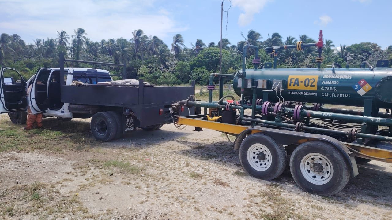 Separador bifásico FA-02 enganchado para traslado